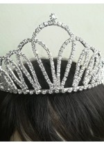 Стилна корона за сватба и бал с кристали - Queen of Fantasy